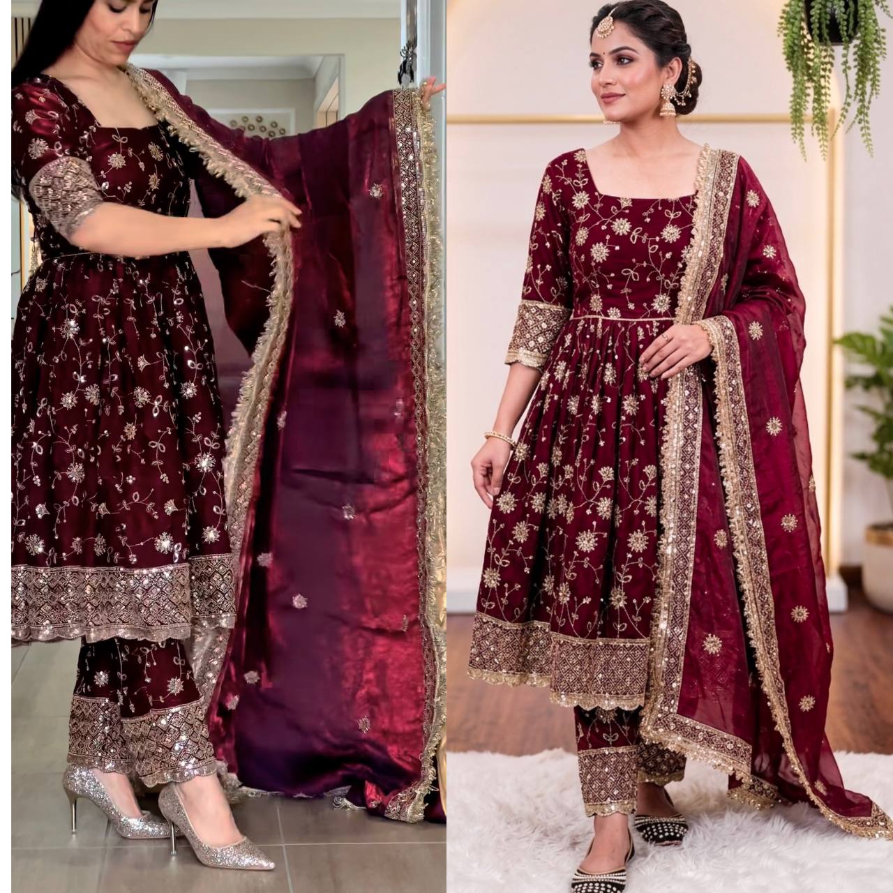 Editorial Garnet Flared Couture